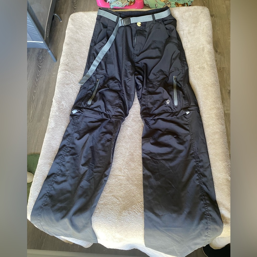 NWOT Little Donkey Andy Black Convertible Water Repellent Quick Drying Hiking